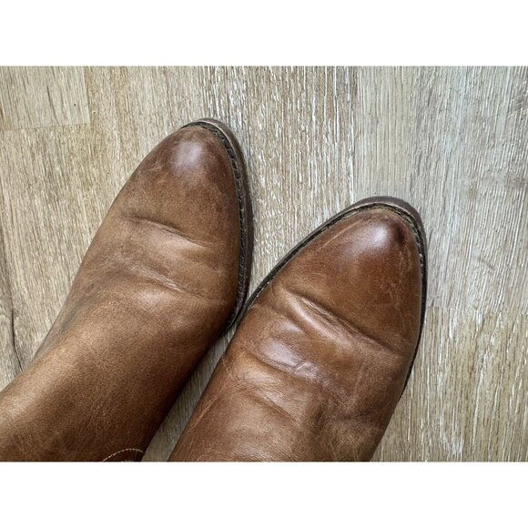 Cole Haan Womens Balthasar Wedge Ankle Boots Chestnut Leather Size 9 Rustic Boho - Picture 2 of 10